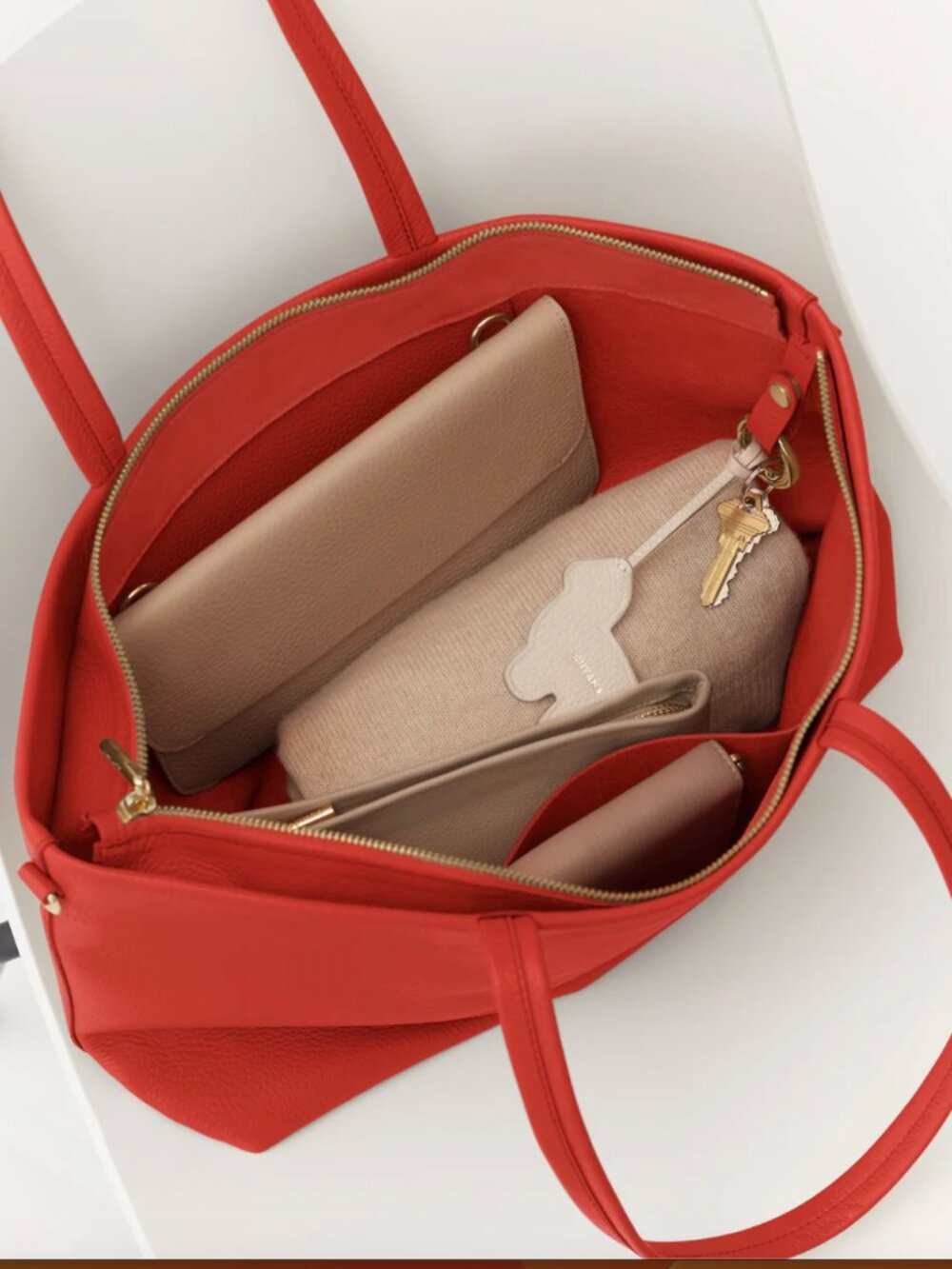 NWT Cuyana Small Easy Zipper Tote in Chili - Picture 5 of 12